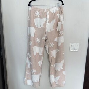 Dylan Pink and White Polar Bear Pajama Pants